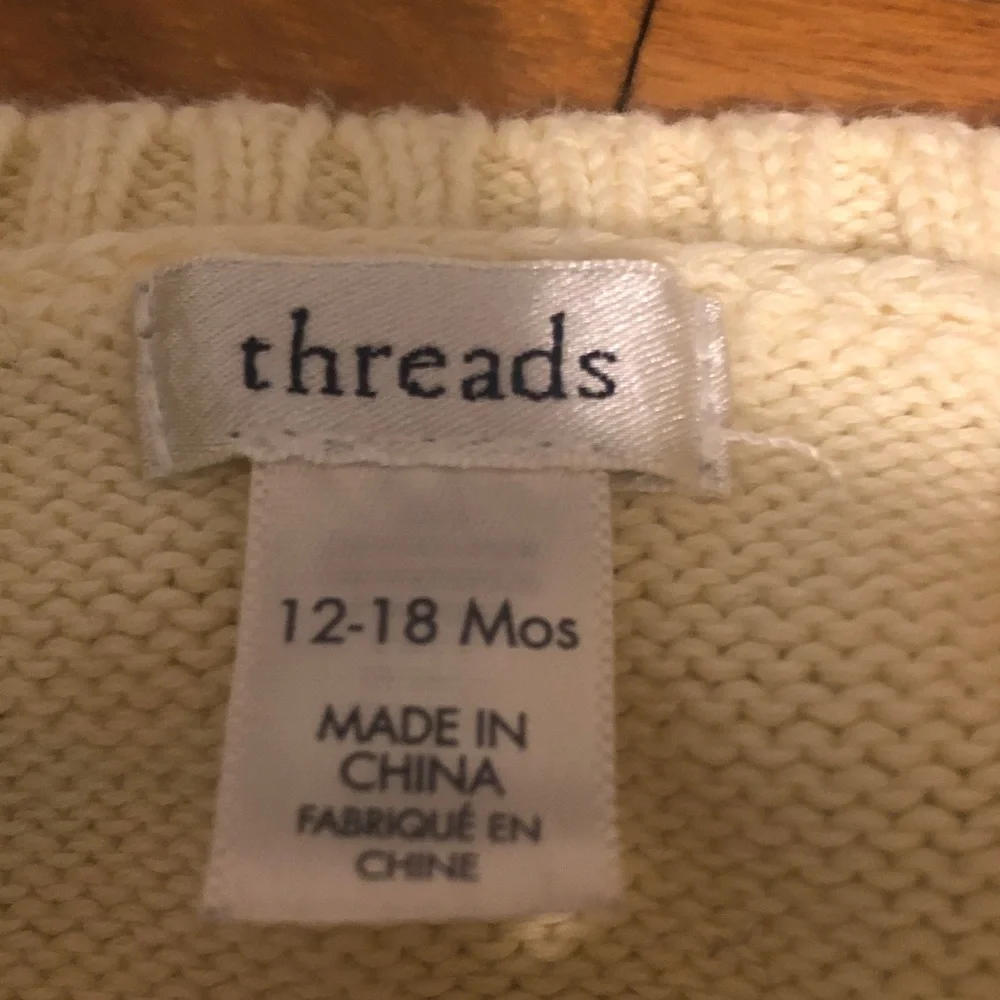 Soft Yellow Baby Knit Sweater Set by threads 12/18 months